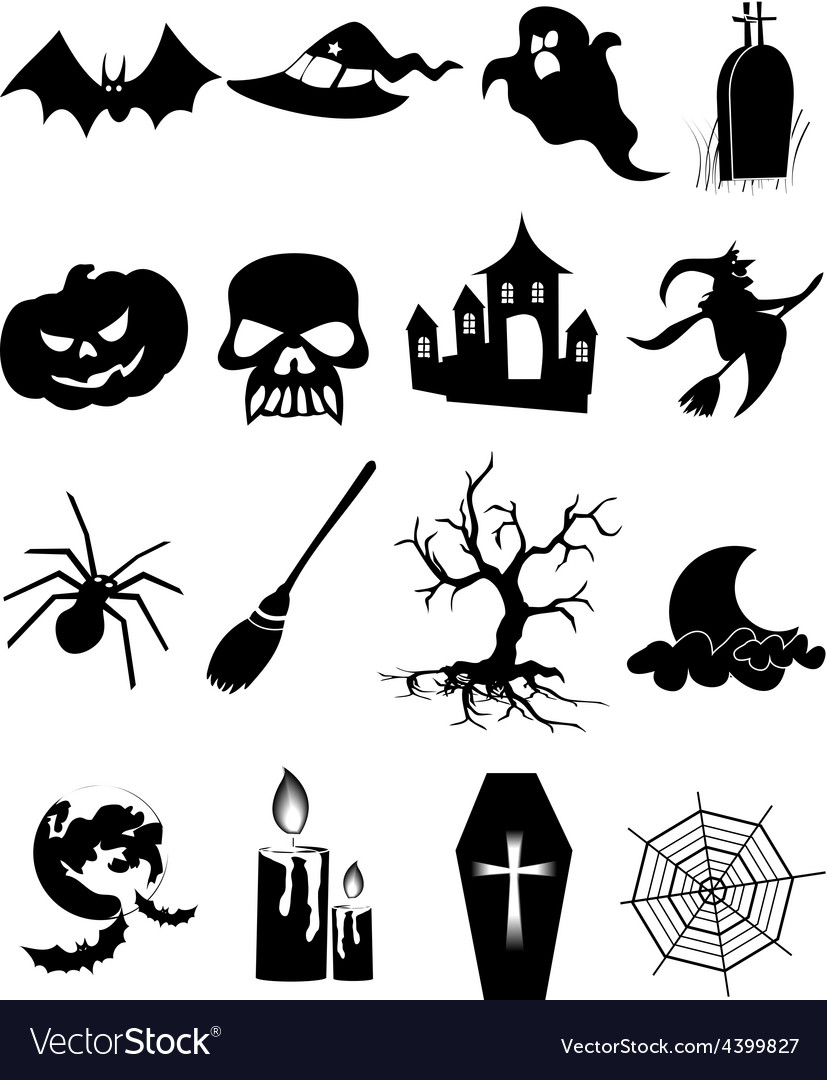 Halloween icons set Royalty Free Vector Image - VectorStock