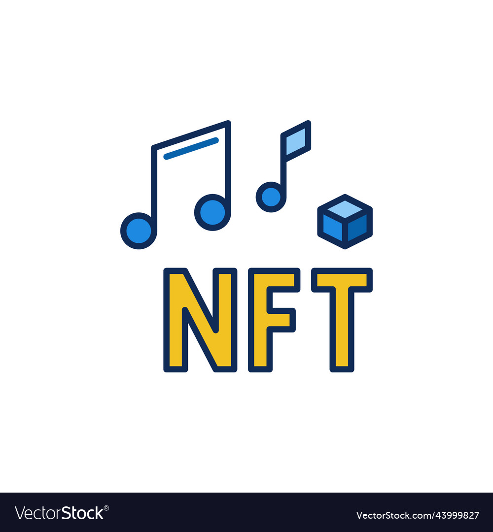 Music nft modern icon or non-fungible audio Vector Image