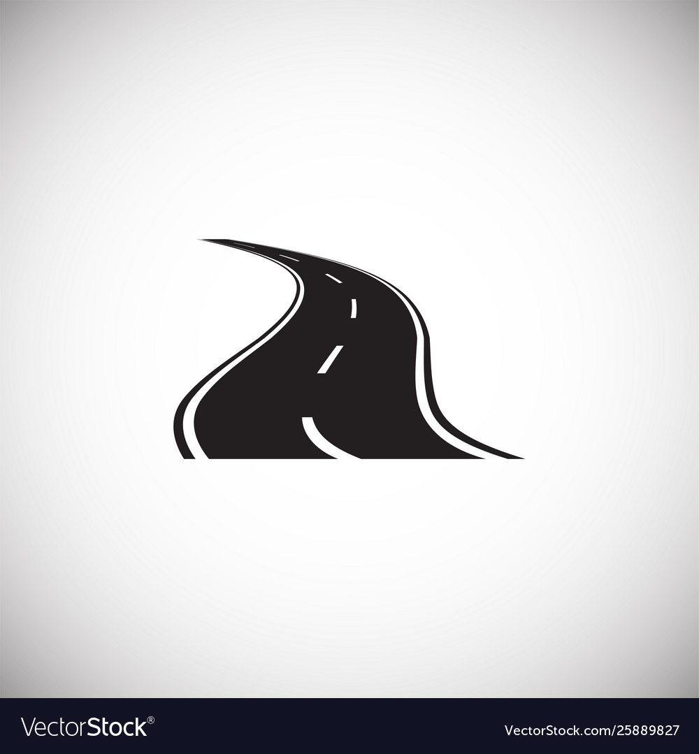 Road Icon On Background For Graphic And Web Design