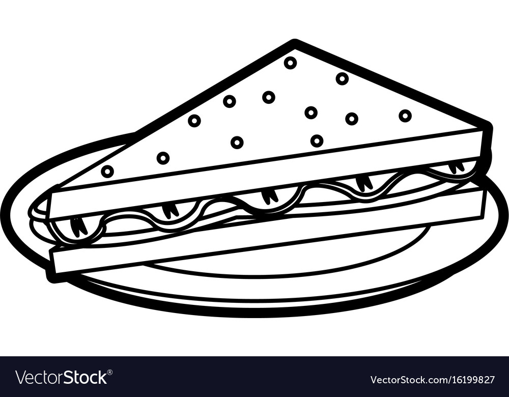 Sandwich Royalty Free Vector Image - VectorStock