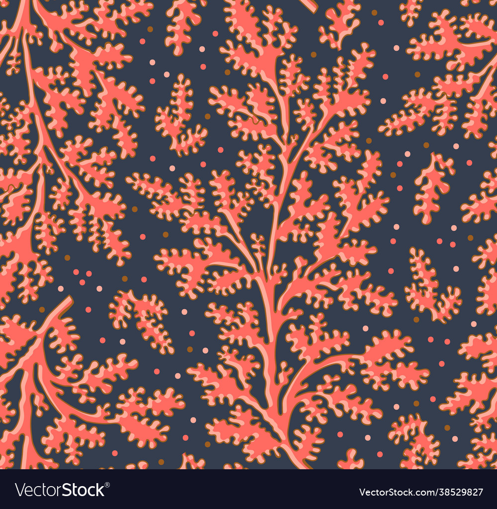 Seamless coral background pattern elegant