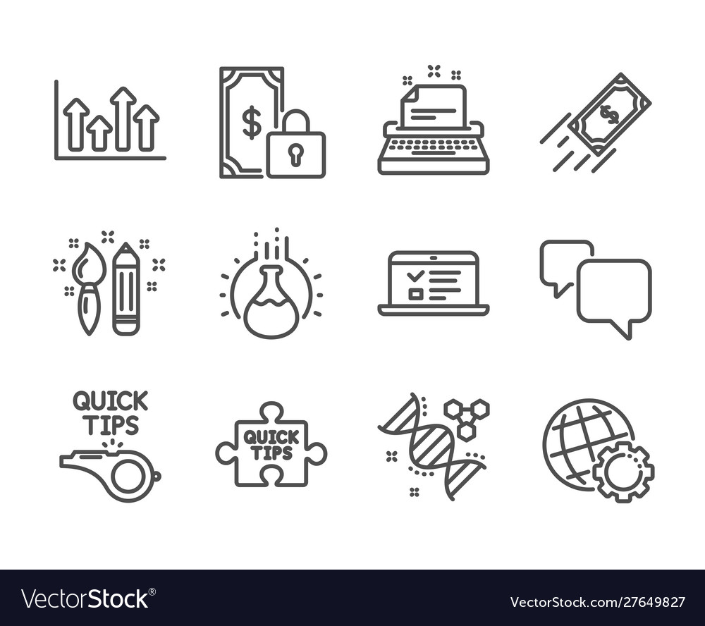 Set education icons such as tutorials quick