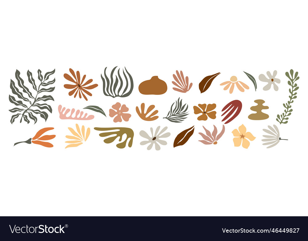 Set of hand drawn abstract shapes and elements vector image Set of hand drawn abstract shapes and elements