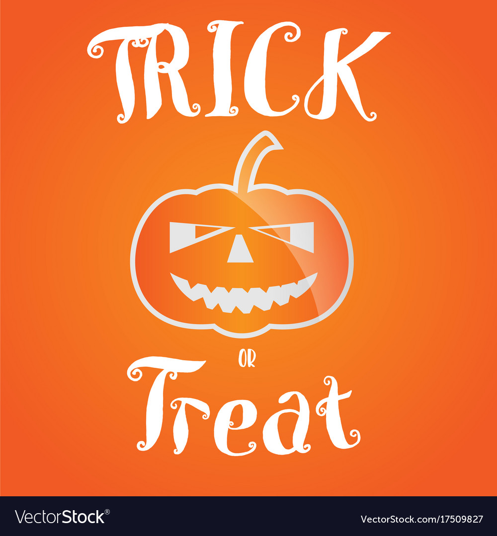 Trick or treat halloween greeting card Royalty Free Vector