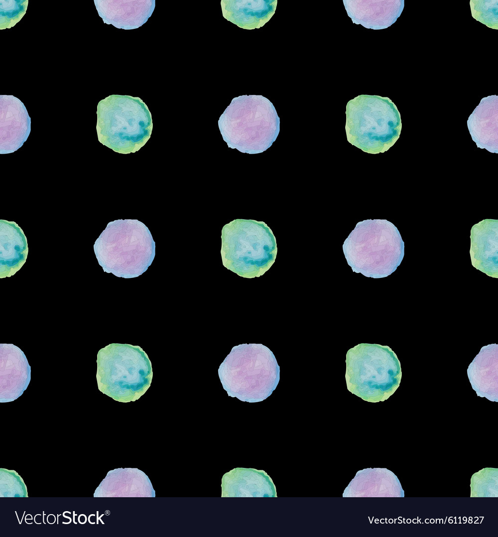 Watercolour polka dot seamless pattern