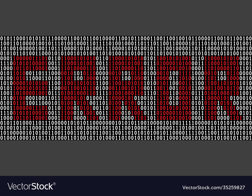 Word error written in binary code vector image Word error written in binary code