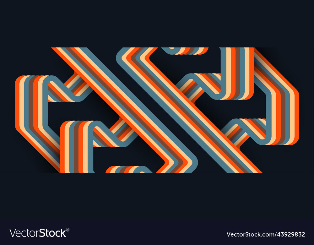 Abstract retro background with colorful lines