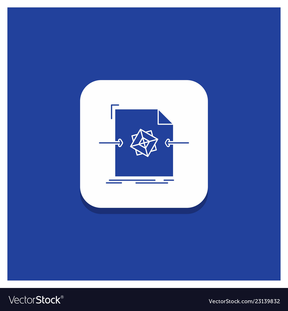 Blaue Rundtaste für 3d Dokumentdateiobjekt vector image Blaue Rundtaste für 3d Dokumentdateiobjekt