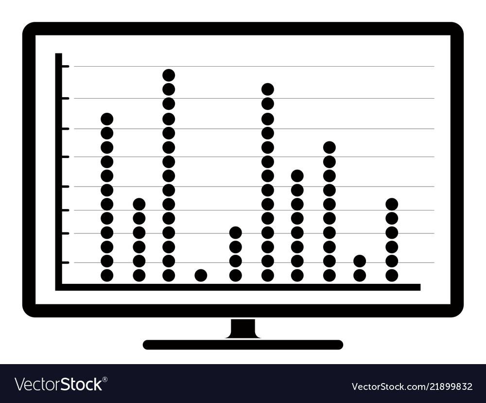 Business graph on a computer screen