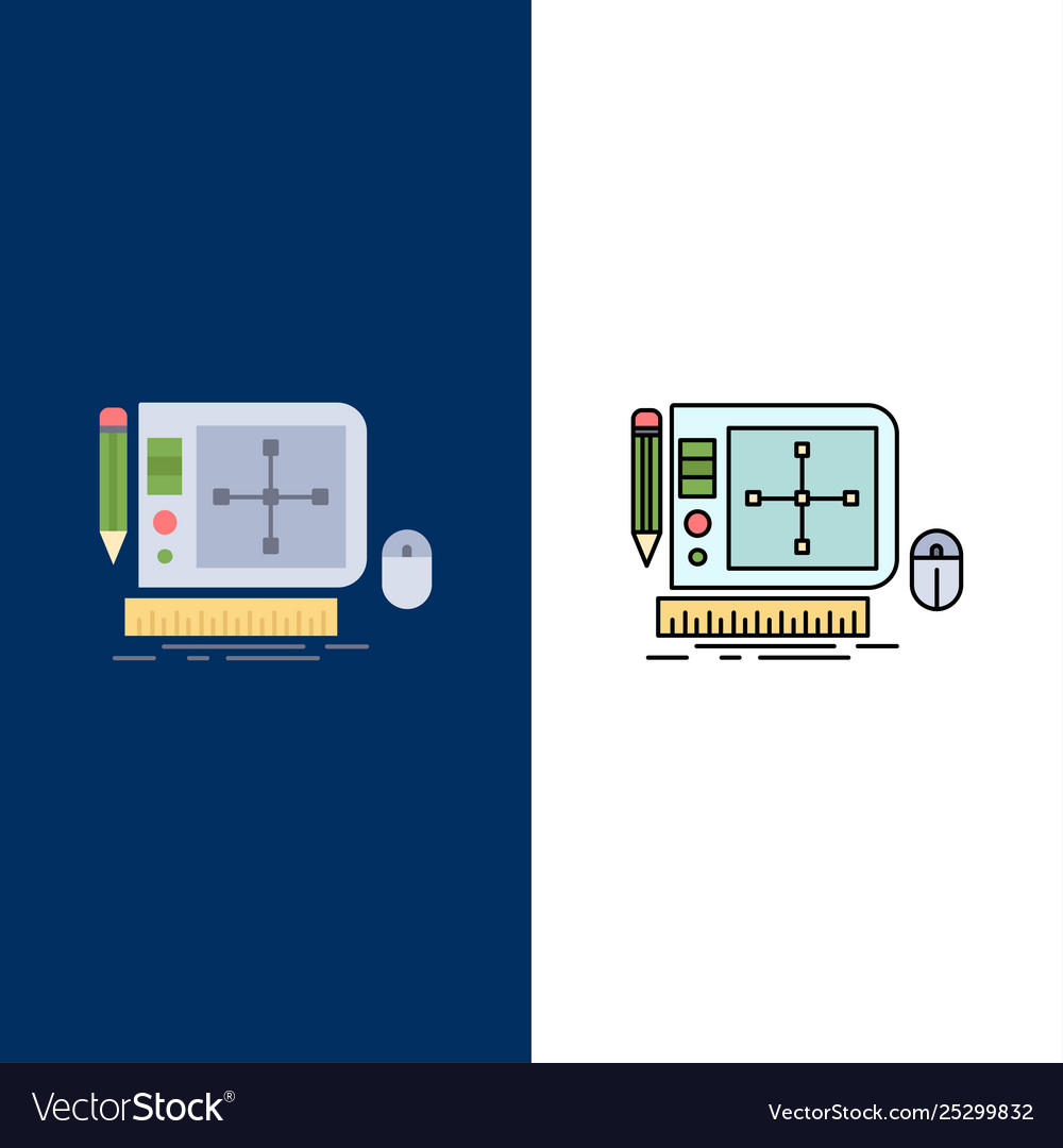 Design graphic tool software web designing flat