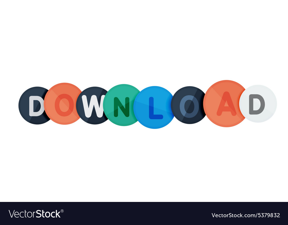 Download button made of glossy circles