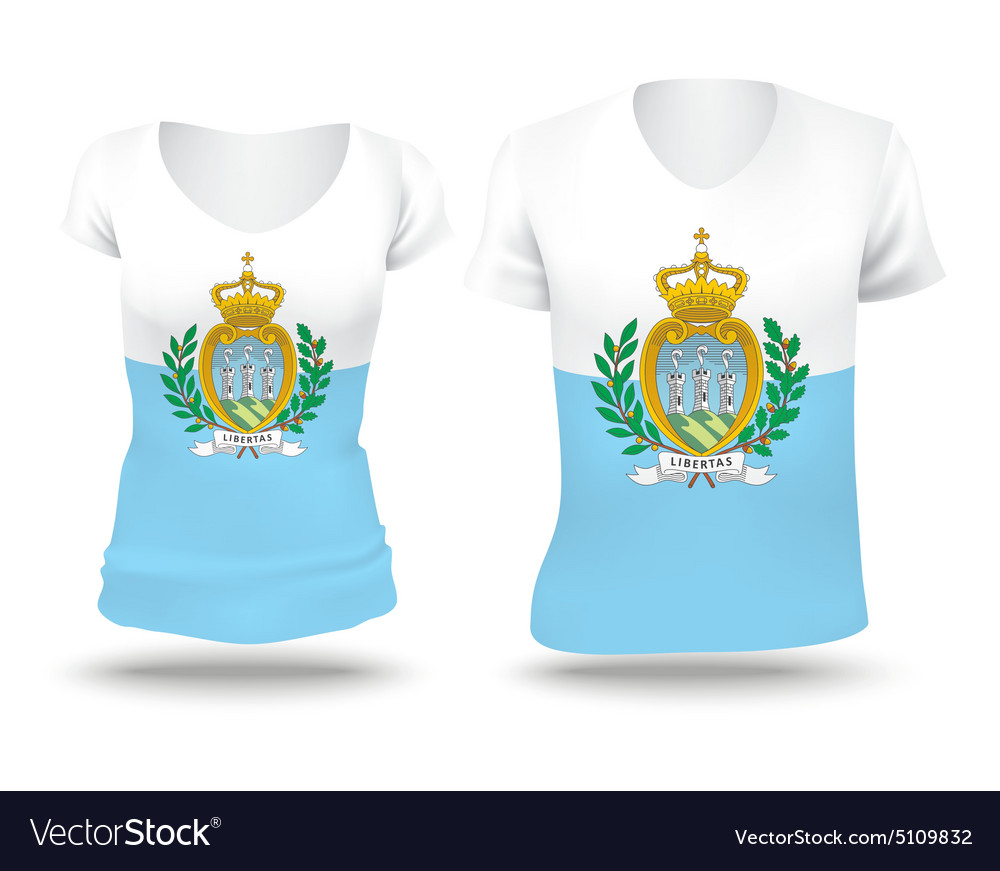 Flag shirt design of san marino