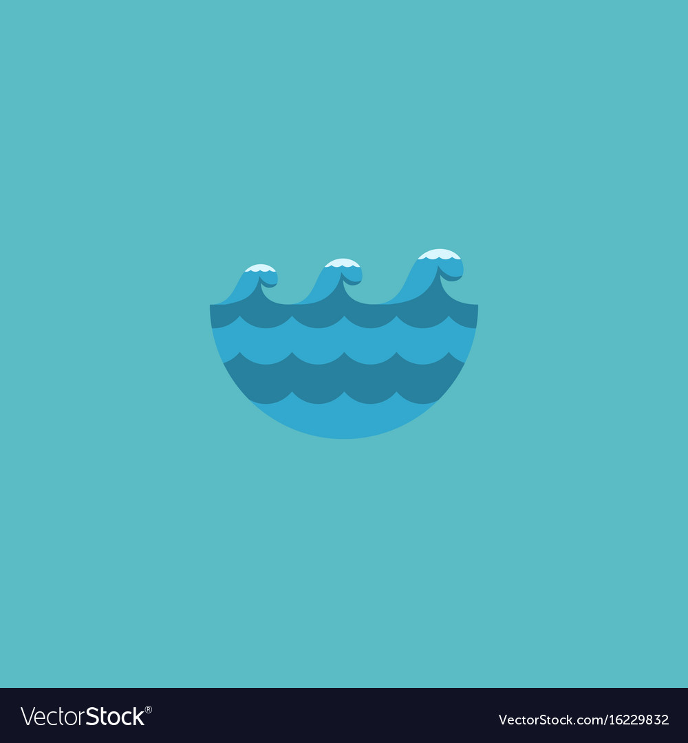 Flat icon waves element