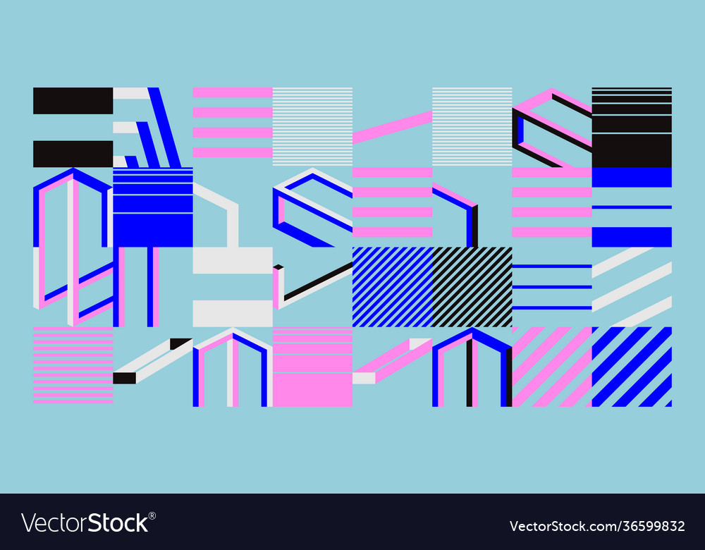 Geometric abstract elements design