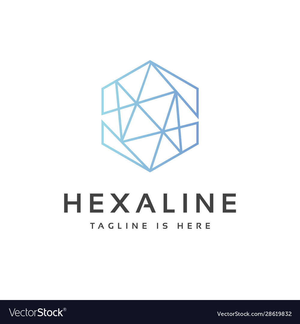 Hexa line logo Royalty Free Vector Image - VectorStock