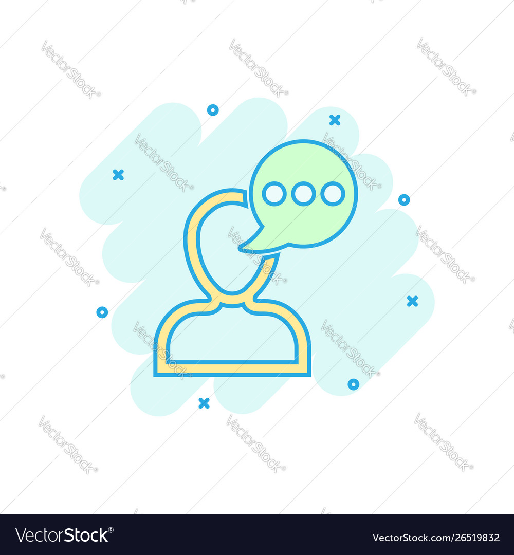 Man head mind thinking icon in comic style speech Vector Image