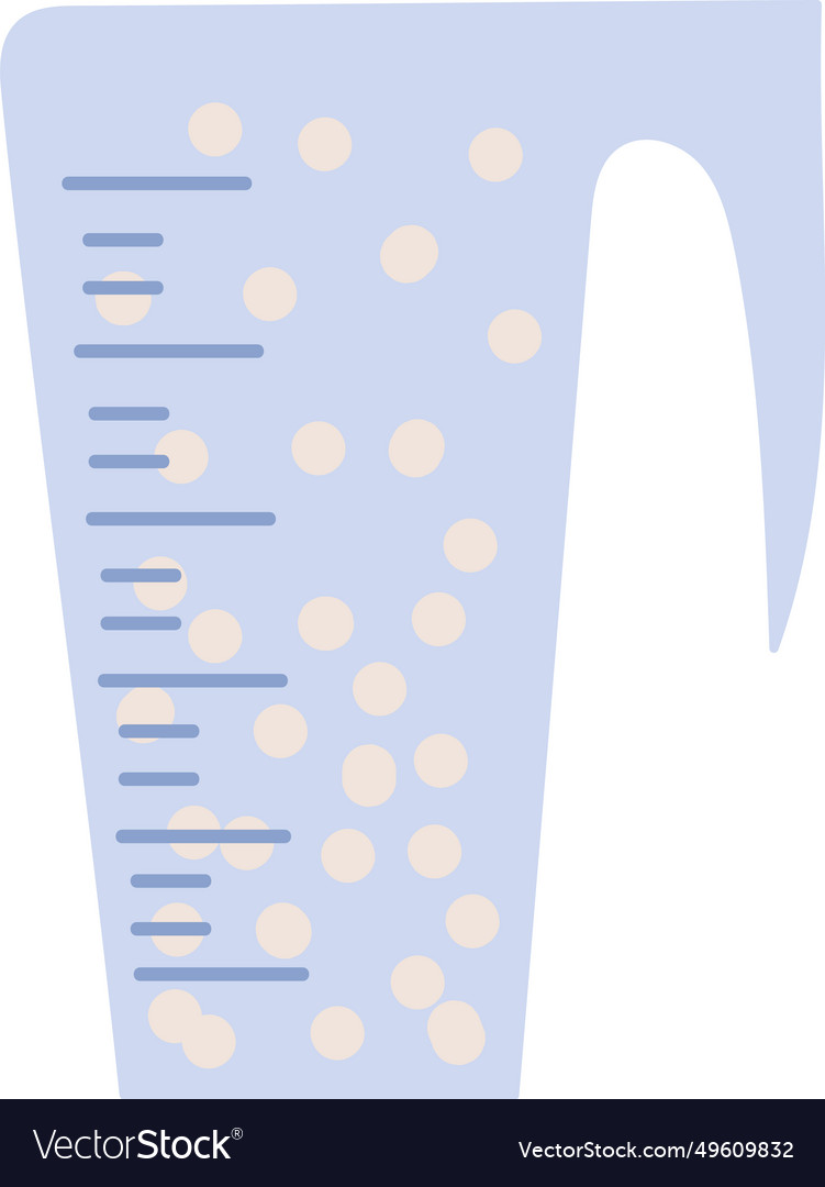 Measuring jar with bubbles