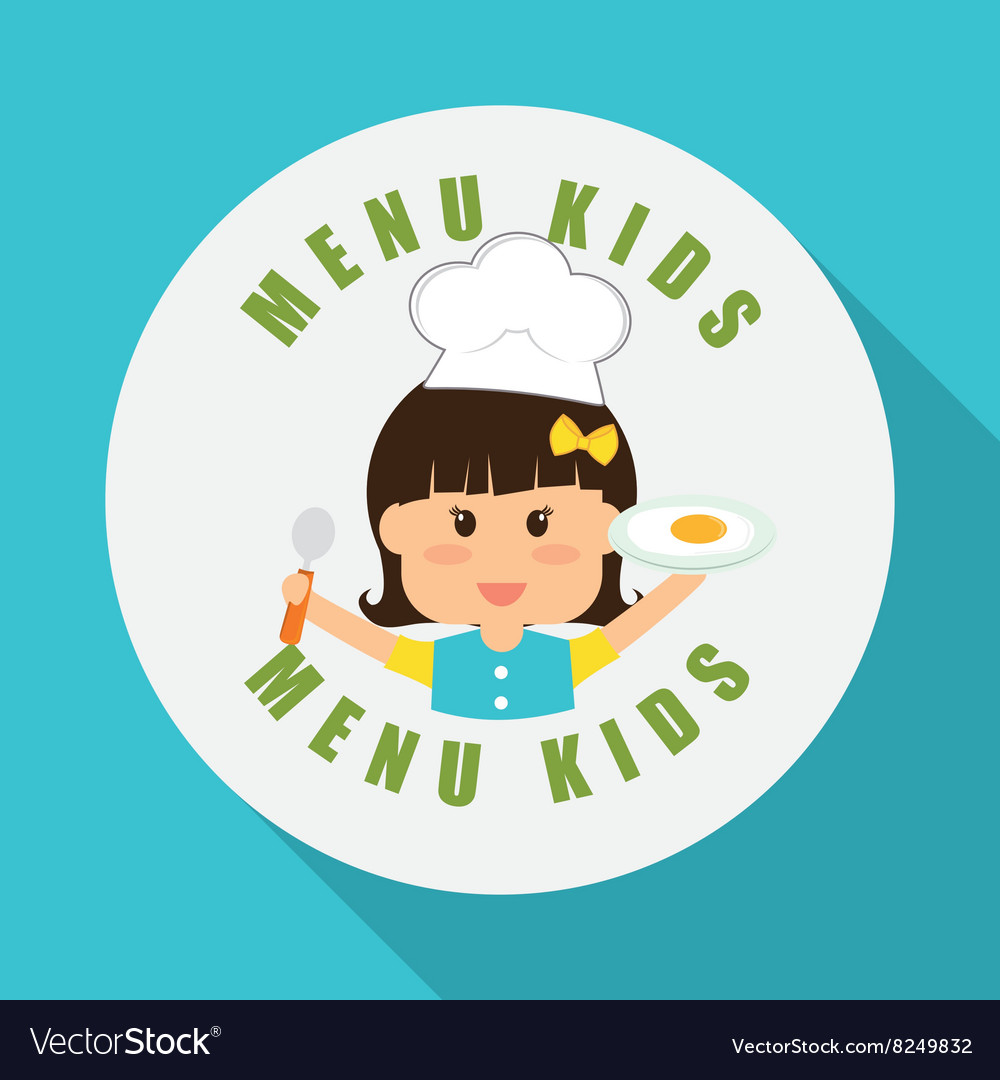 Menu kids icon design Royalty Free Vector Image