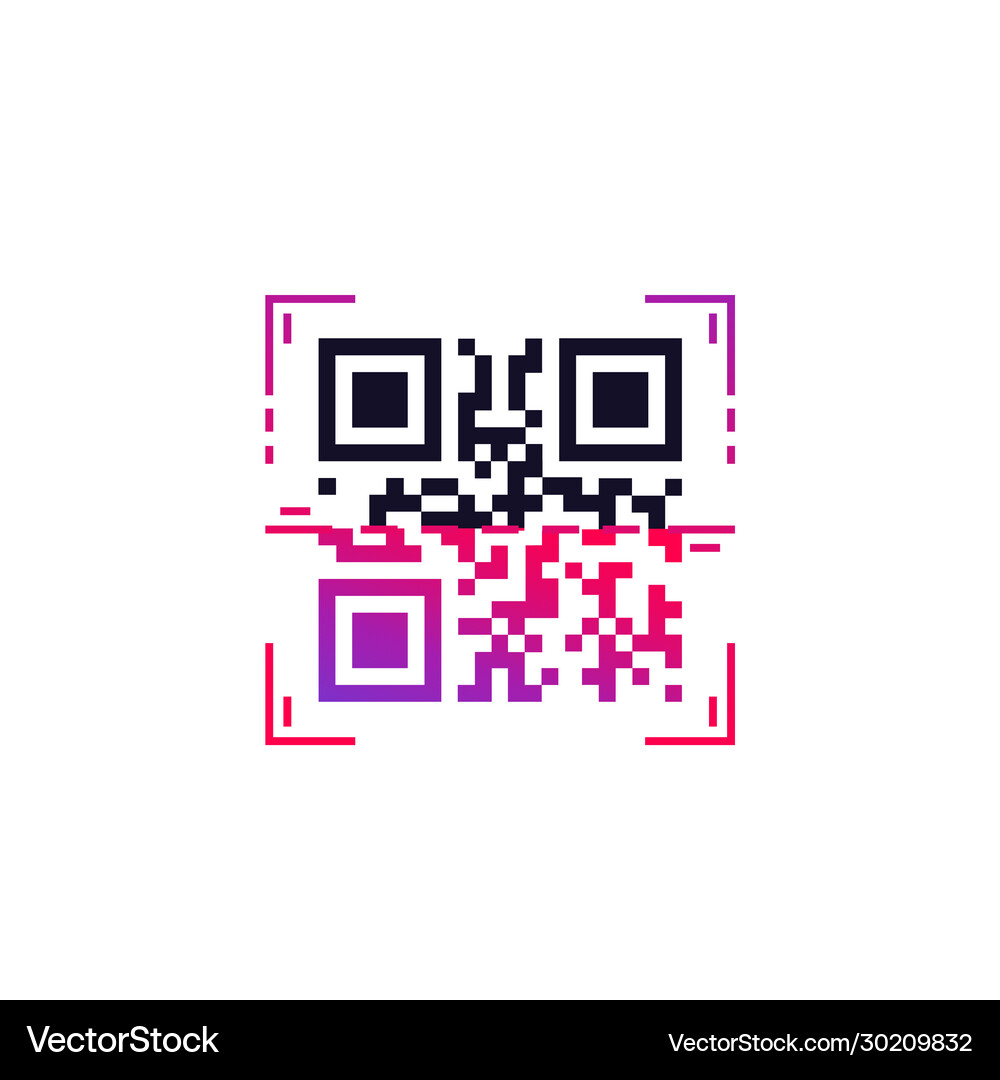Qr code scan Royalty Free Vector Image - VectorStock