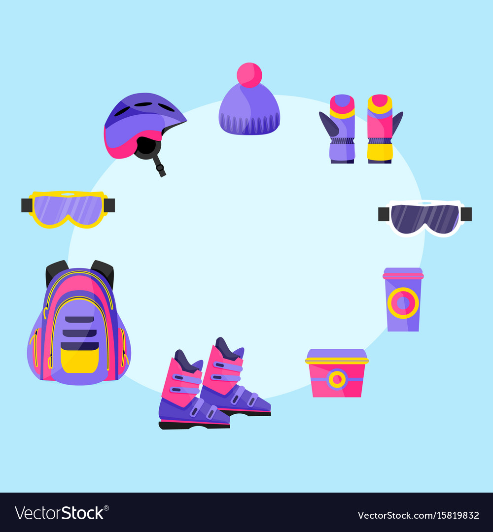 Skiing snowboarding accessories - helmet Vector Image Skiing snowboarding accessories - helmet Vector Image