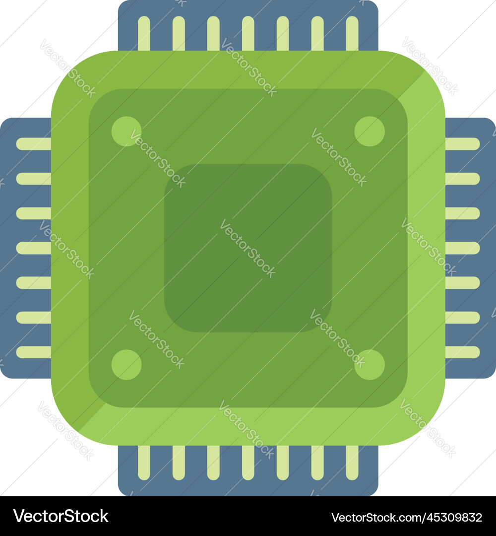Tablet processor icon flat screen cell Royalty Free Vector