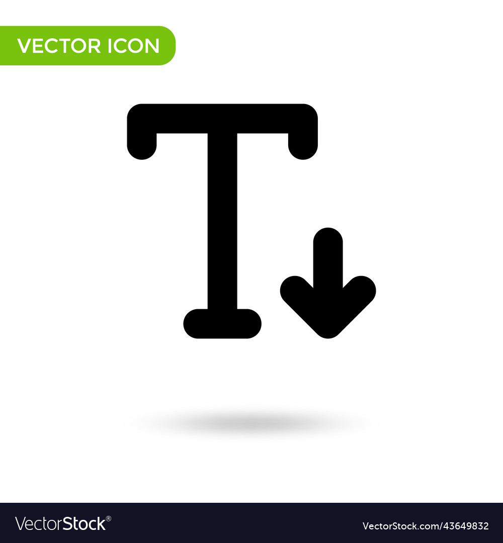 Text resize icon letter t minimal and creative