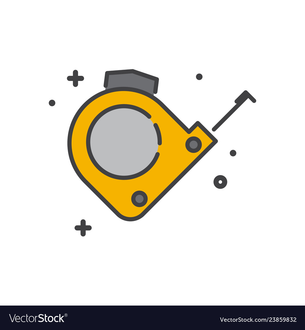 Tool meter line icon on white background