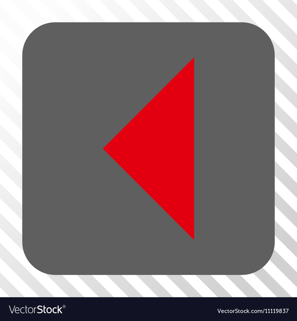 Arrowhead left rounded square button