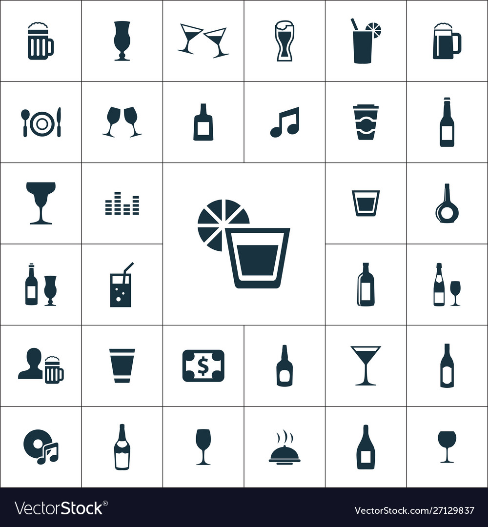Bar icons universal set for web and ui