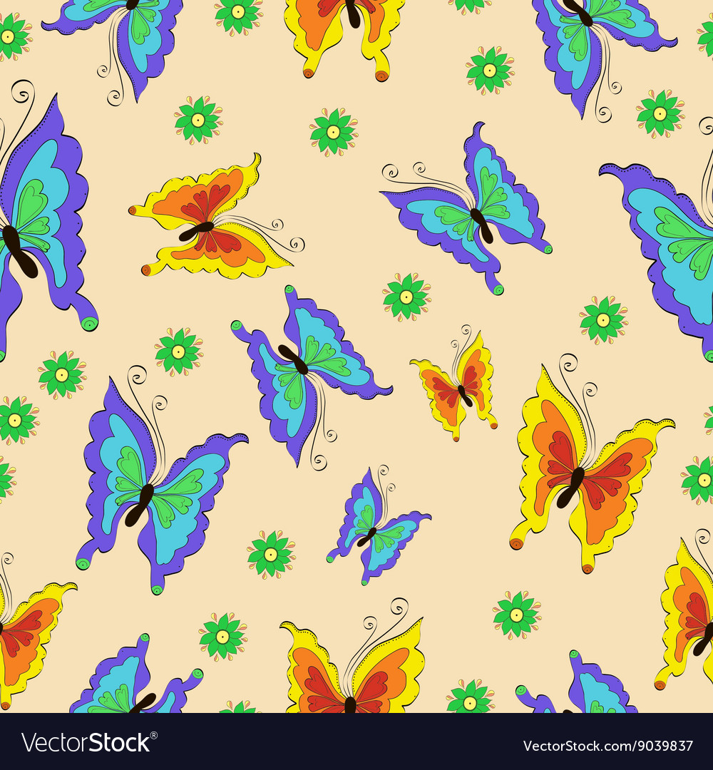Beautiful butterflies of different colors