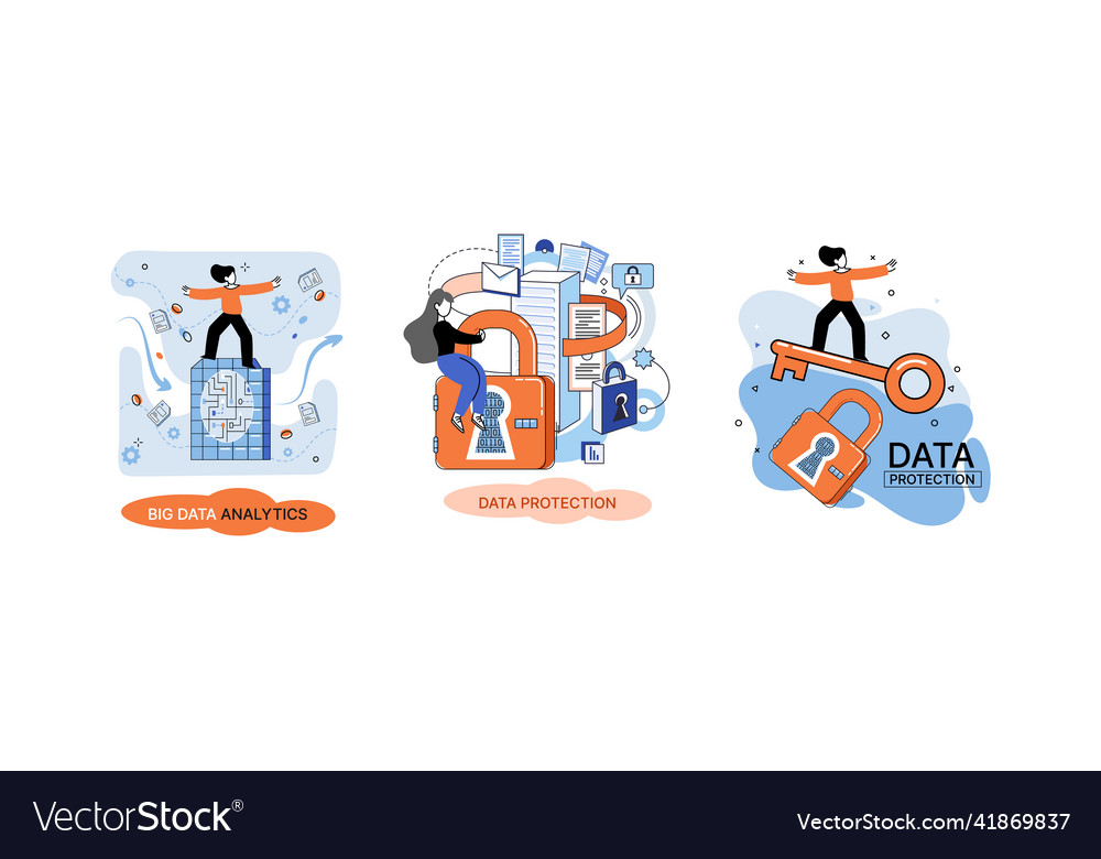Big data analytics platform management vector image Big data analytics platform management