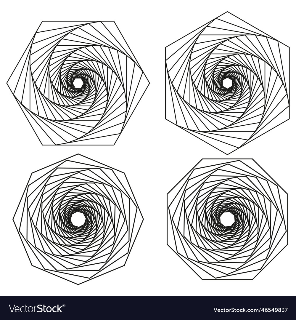 Circular shape with intersecting lines vortex