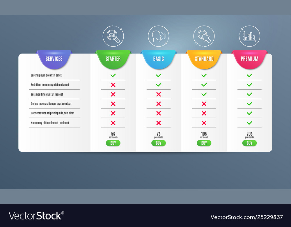 Click here data analysis and face id icons set vector image Click here data analysis and face id icons set