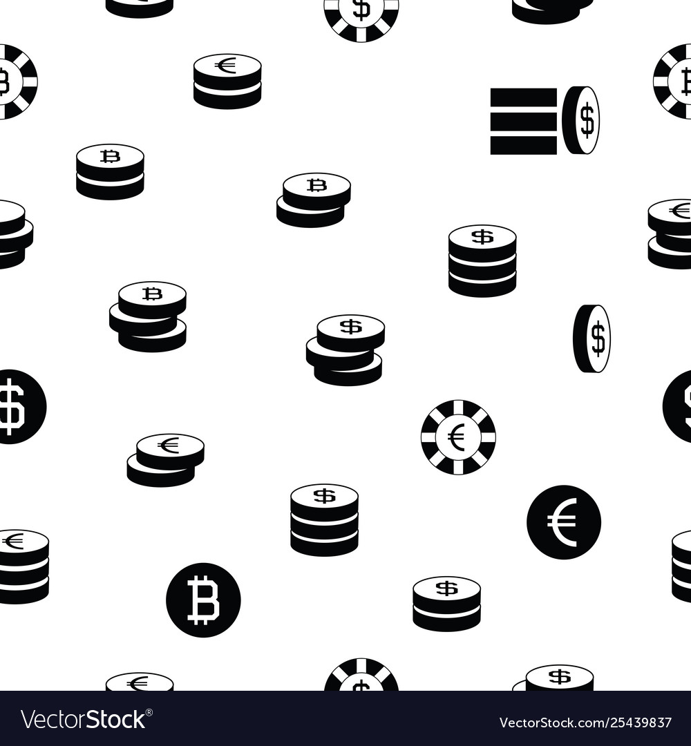 Coin seamless pattern background icon