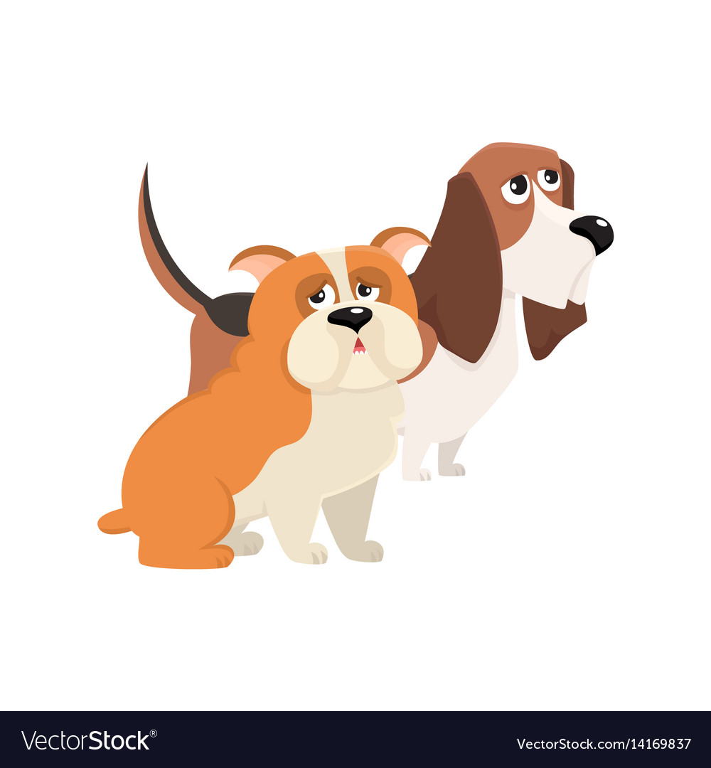 Cute funny dog characters - jbasset hound