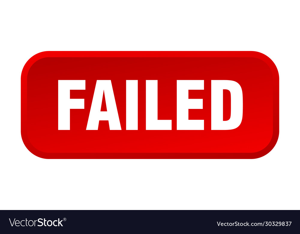 Failed button square 3d push