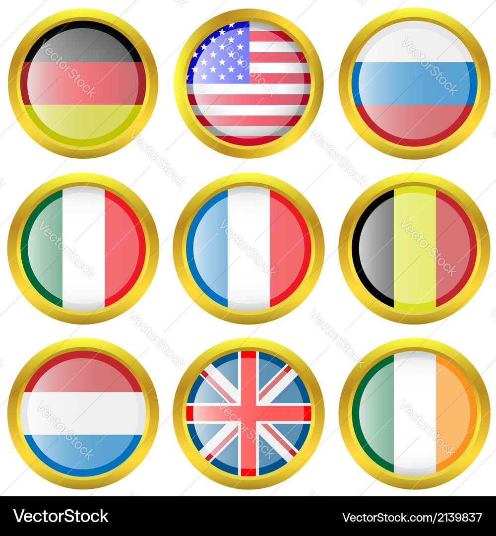 Flags Together Vector Flags set Royalty Free Vector Image - VectorStock