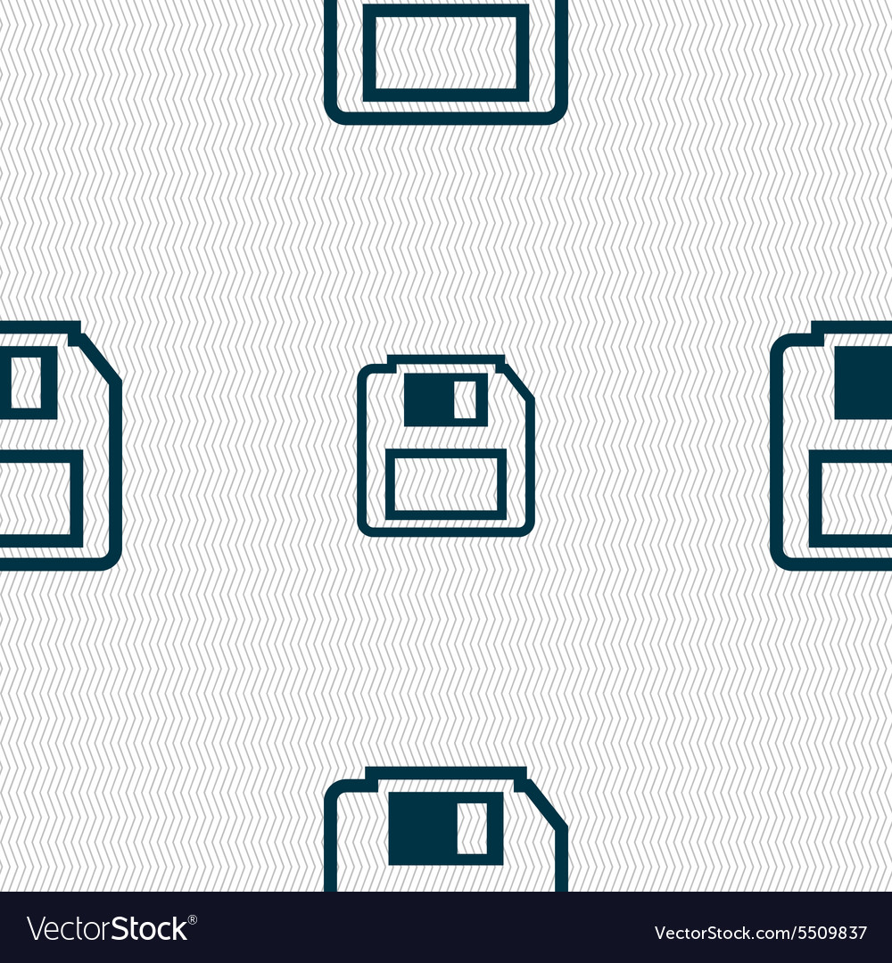 Floppy disk icon sign seamless pattern
