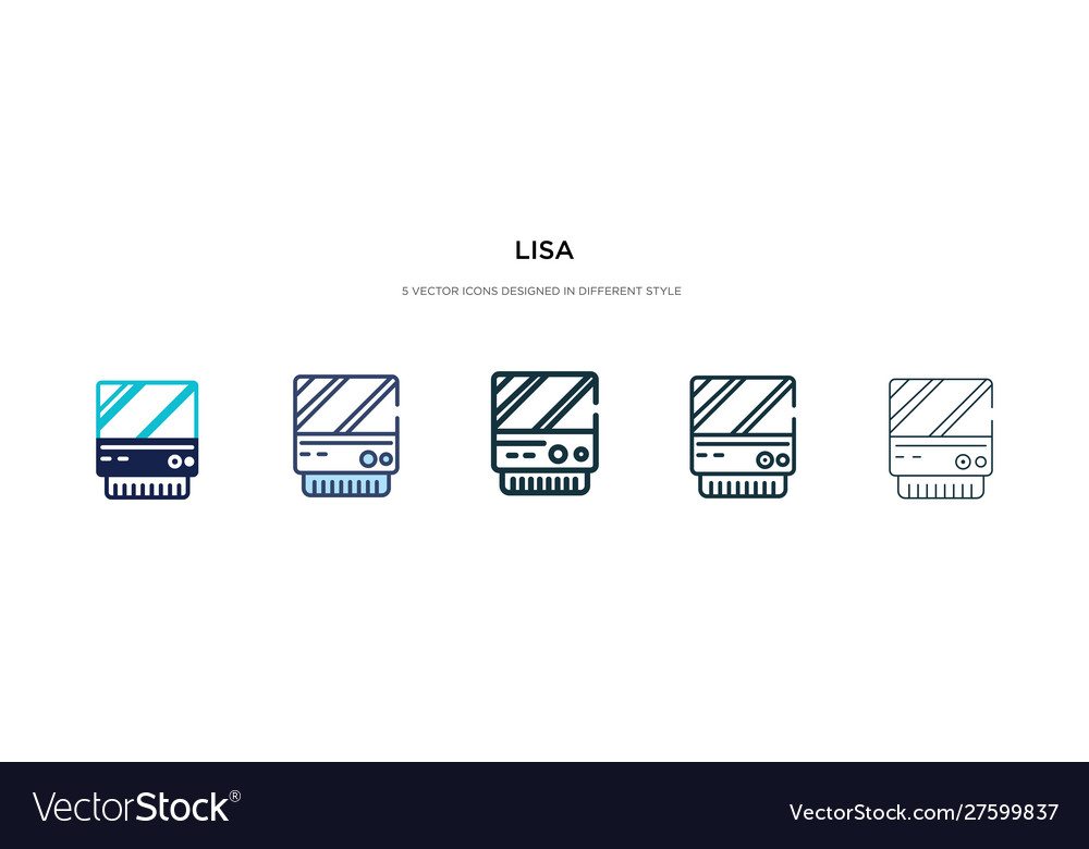 Lisa icon in different style two colored