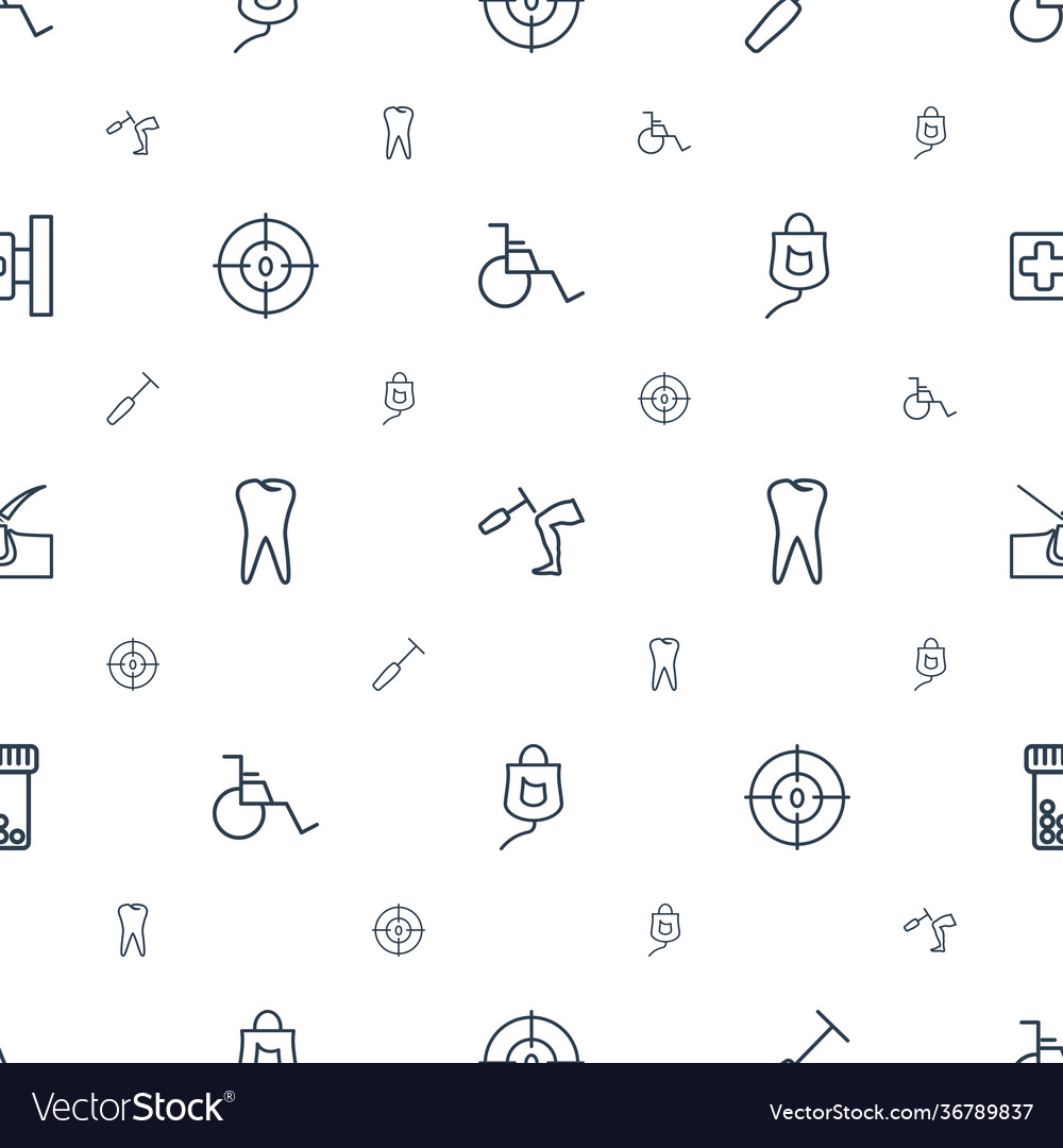 Medicine icons pattern seamless white background