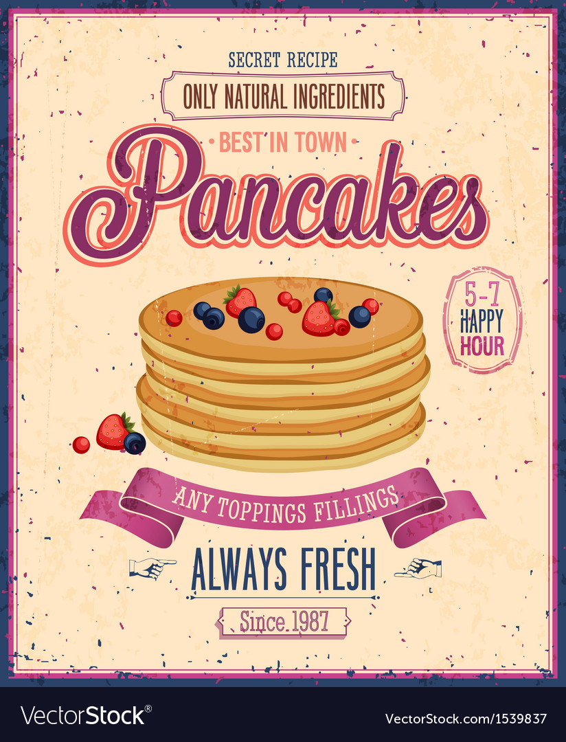 Pancakes Royalty Free Vector Image - VectorStock