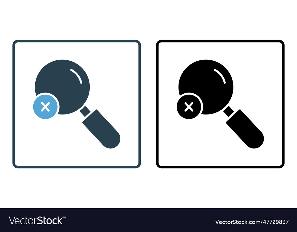 Screen search no result icon related to find vector image Screen search no result icon related to find