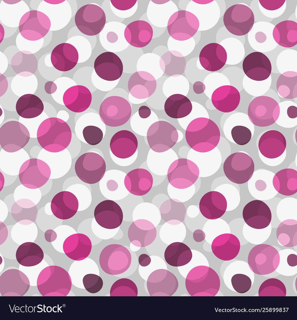Seamless pattern with pink large and small