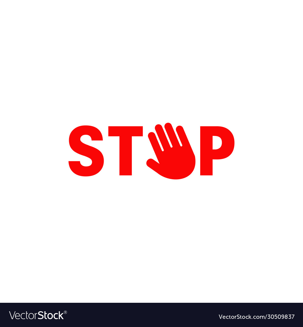 Stop sign icon logo design