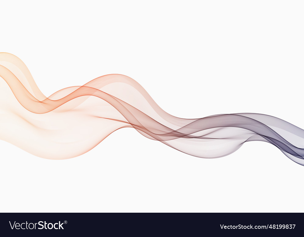 Wave design element flow of transparent wavy vector image Wave design element flow of transparent wavy