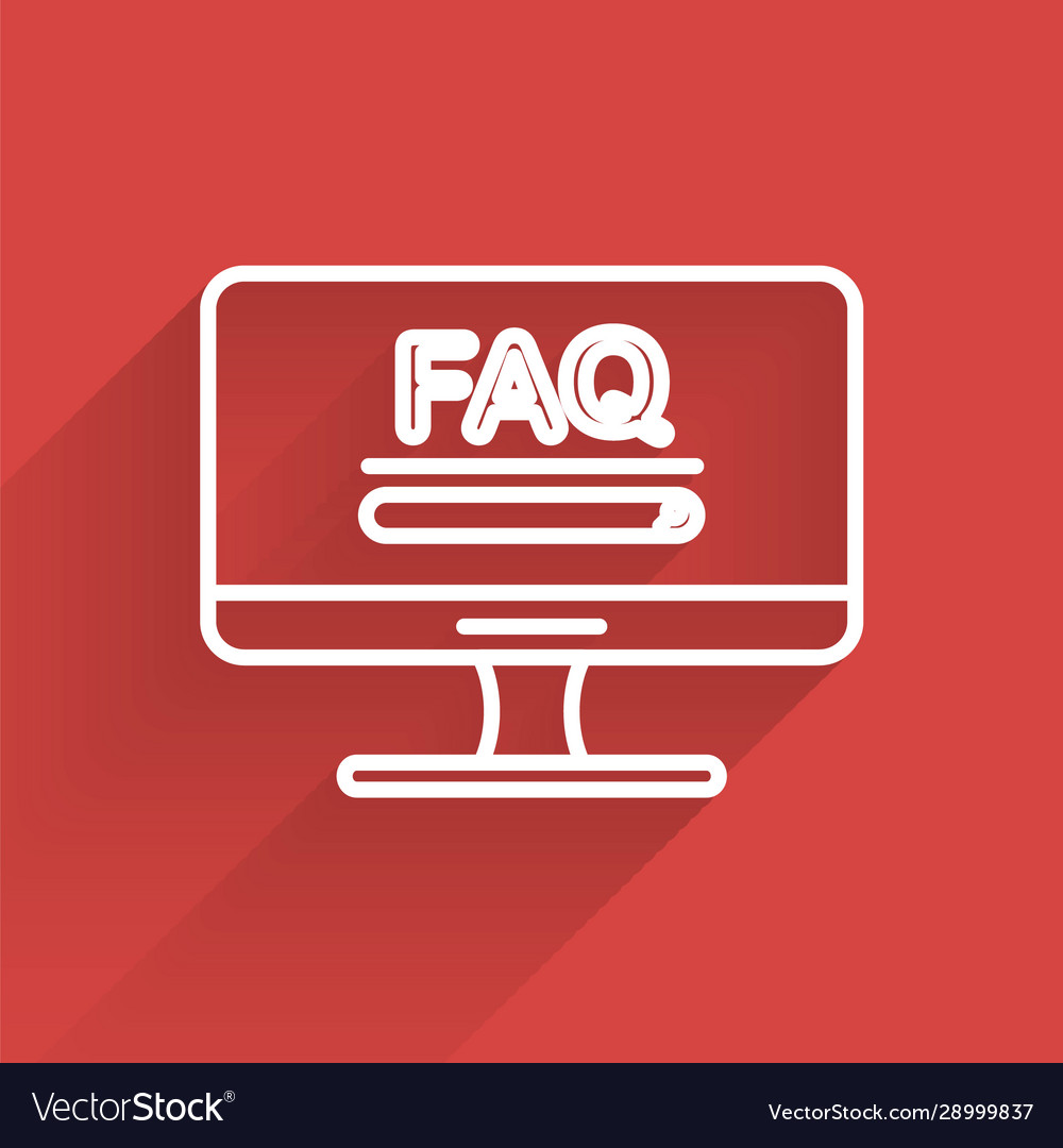 Computermonitor mit Text faq