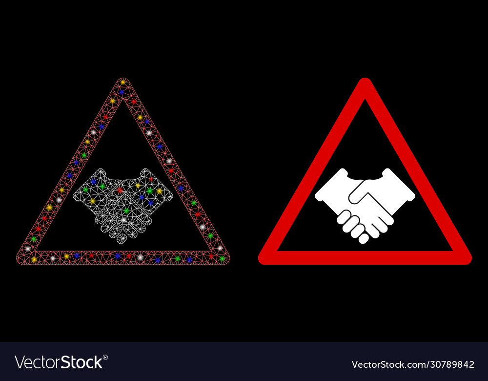 Bright mesh 2d handshake warning with color flash