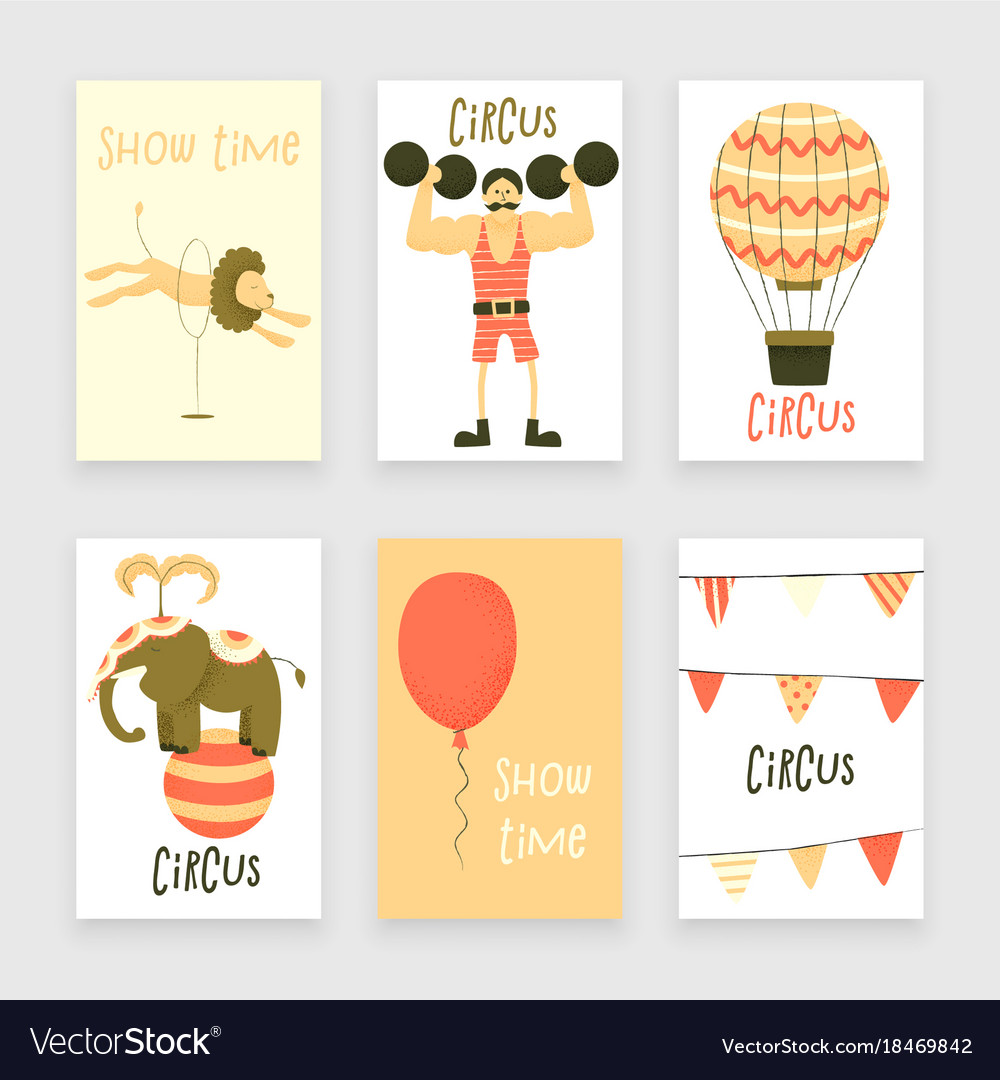 Circus set of characters