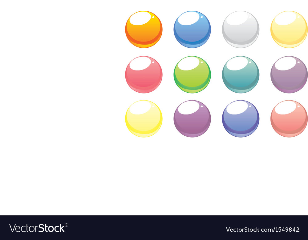 Colorful web buttons set isolated on white