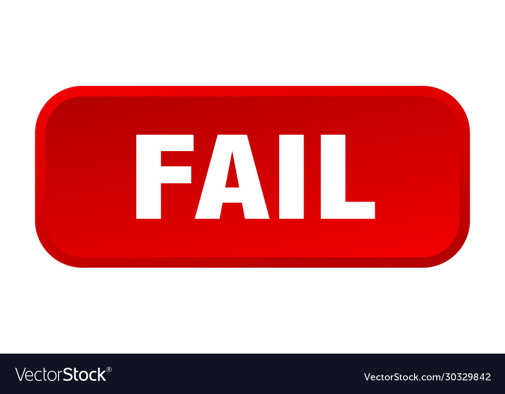 Fail button square 3d push